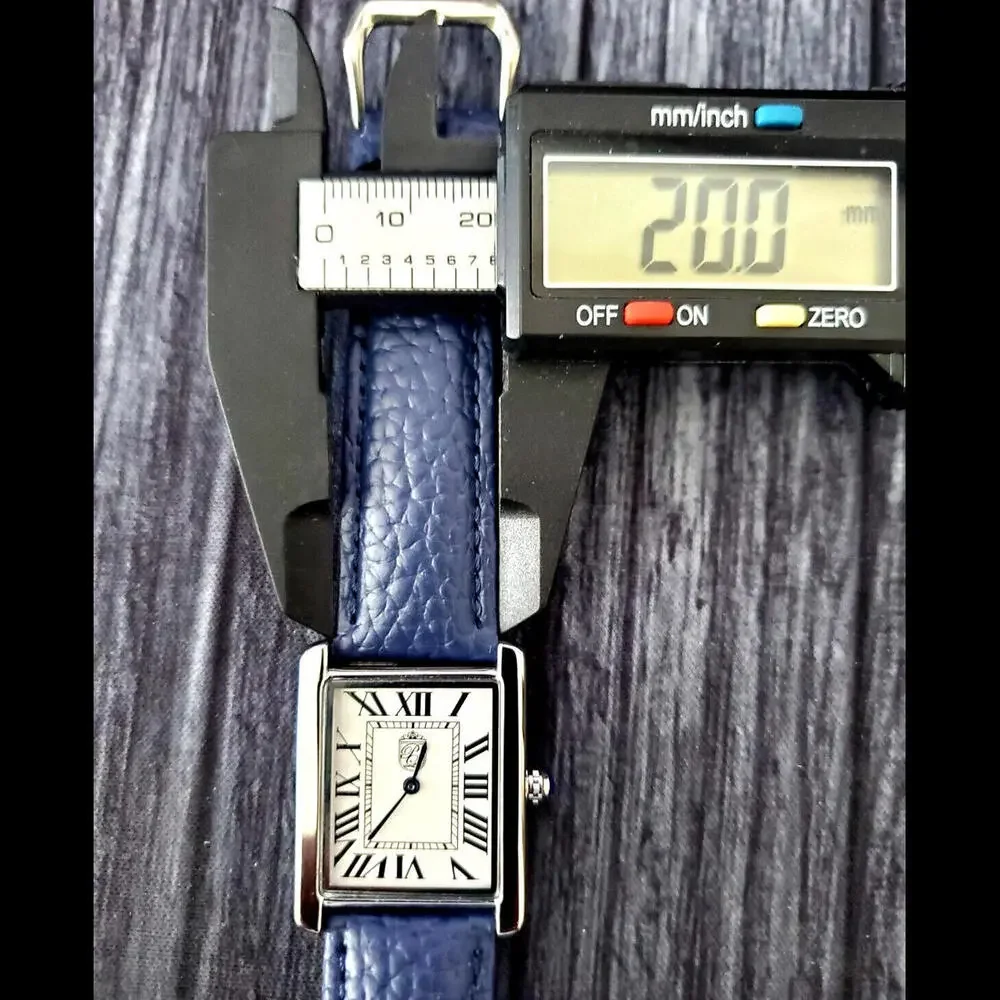 Pierre Lucerne 1888 Tank Swiss Inspired Mens Watch‎ Blue